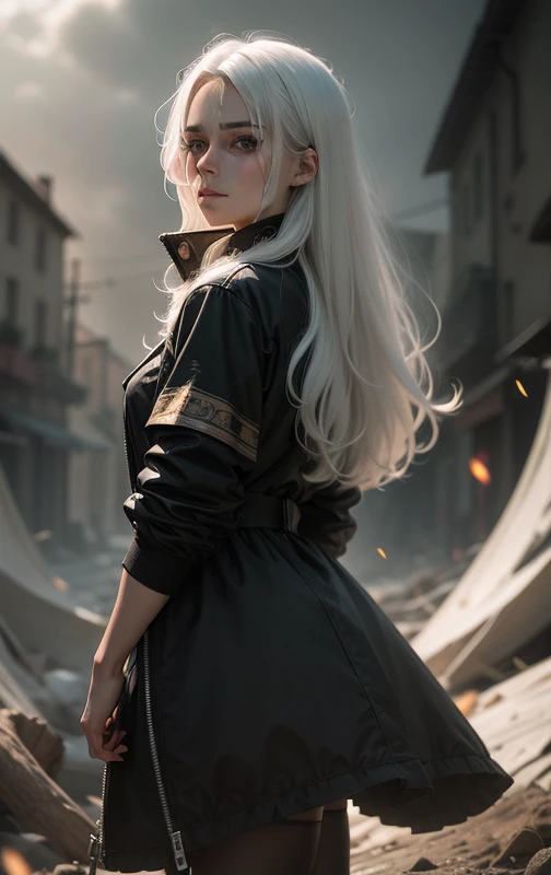 White hair, High definition, 8k resolution, detailed 