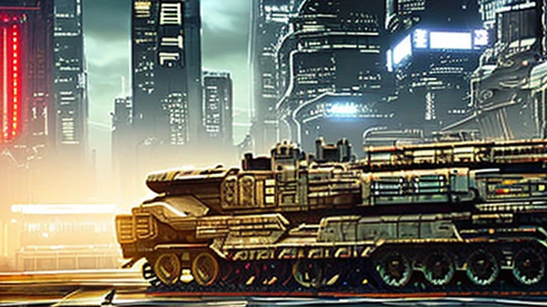(rule of thirds),((ultra realistic illustration:1.3)). A dystopian cyberpunk cityscape, at night. Gritty neon megacity, with battle mechs, and flying vehicles. Inspired by Armored Core, Battletech, Front Mission. Brutalism. Cold, despair. Masterpiece, (highly detailed:1.2),(detailed face and eyes:1.2), 8k wallpaper, Moody lighting. core shadows, high contrast, bokeh.