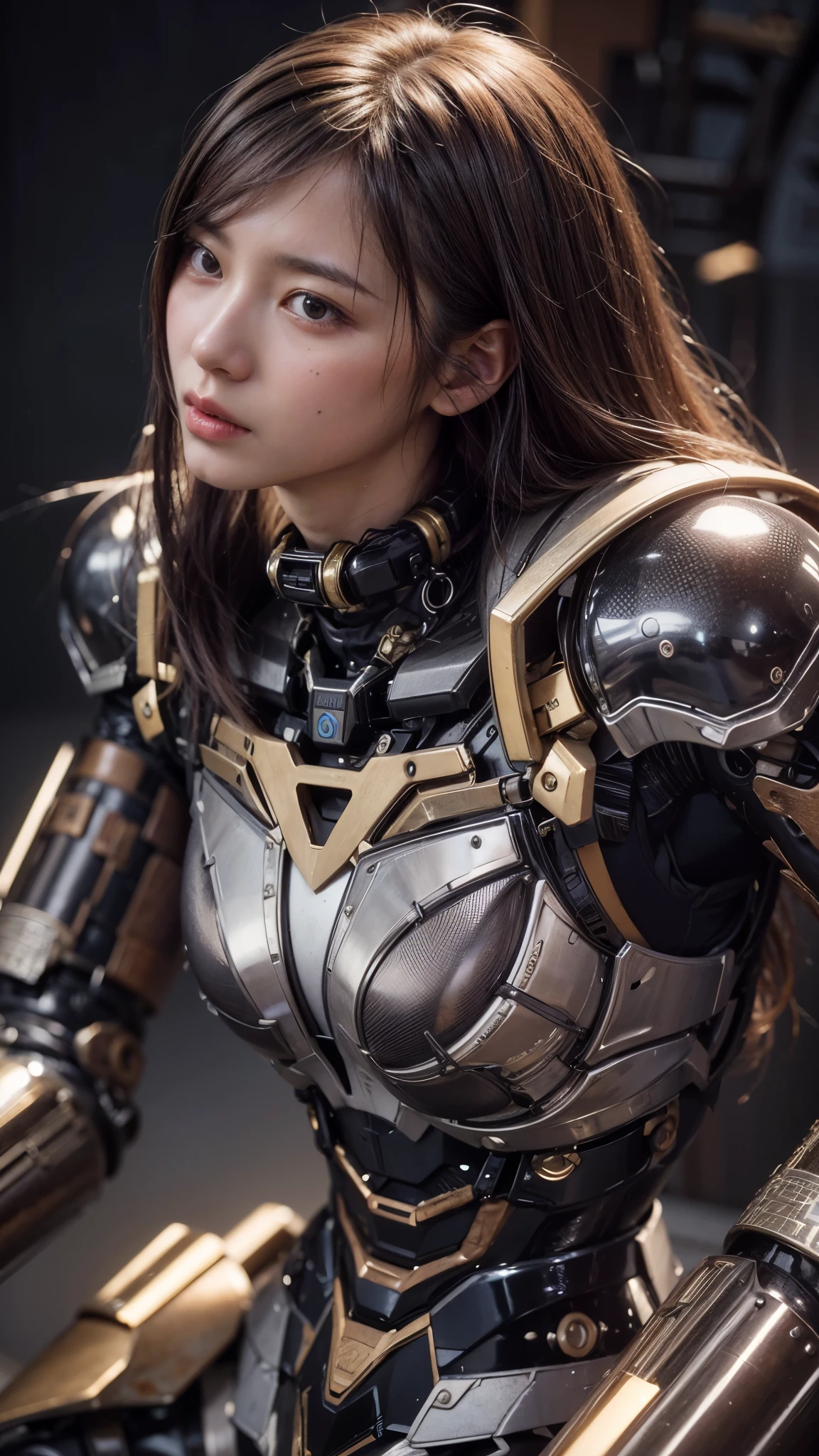 8k,Realistic Photo, Realistic Skin Texture, Superrealism, WWII, Infantry Rifle, Simple Wooden Armor, Old Japanese Army Female Soldier, Wiggy Head, Beautiful Face, Dirt, Leg Band, Very Complex Details, Very Realistic Texture, Sweat, Moving, Alert, DamagedAncient ruins background, photo realistic, taken with Fuji film X-T30+Nokton. HDR10