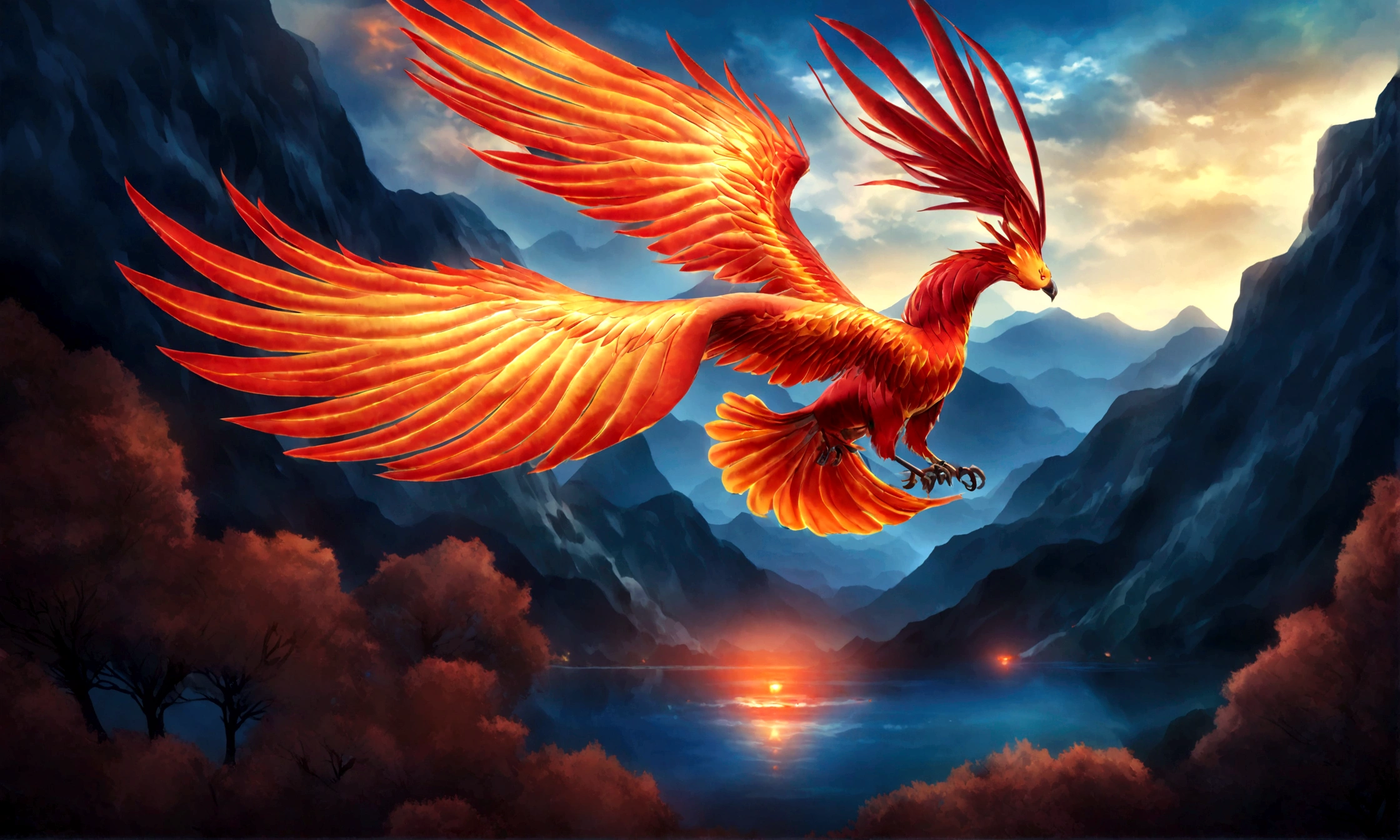 Bring the sky to life with the fiery phoenix