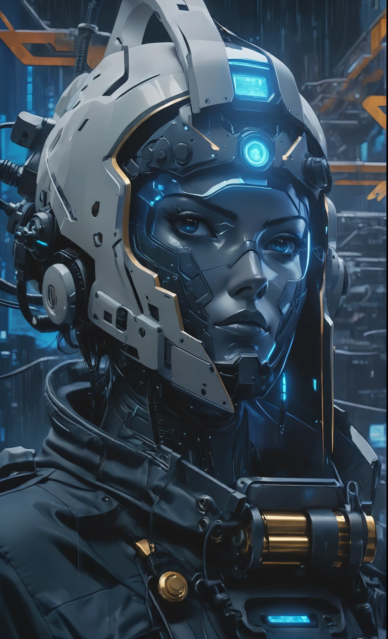 Ghost in the Shell Vol.2 - Enemies, by Luis Duarte, Luis Duarte style, blue and black shading, Neo-Tokyo style, Element Air, Mythpunk, Graphic Interface, Sci-Fic Art, Dark Influence, NijiExpress 3D v3, Kinetic Art, Datanoshing, Oilpainting, Ink v3, Splash style, Abstract Art, Abstract Tech, Cyber Tech Elements, Futuristic, Illustrated v3, Deco Influence, AirBrush style, drawing