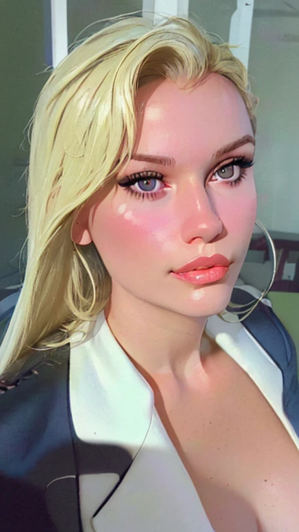 (best quality,4k,8k,highres,masterpiece:1.2),ultra-detailed,(realistic,photorealistic,photo-realistic:1.37),portraits, outfit,blue high cut coat,blue mini skirt,white shirt,perky breasts,beautiful detailed eyes,beautiful detailed lips,shy girl,blushing,thick thighs,bent over desk,classroom lighting,realistic lighting