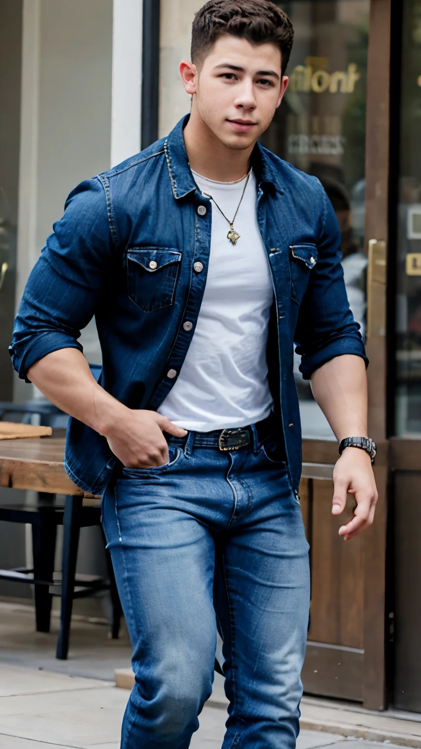 Nick Jonas in tigh jeans 