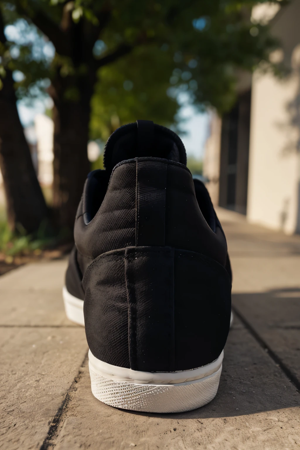 Logo that says my original shoe and has a silhouette of a tree on the back