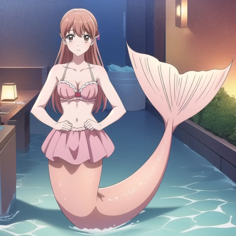 narumimomose, narumi momose, long hair, (brown eyes:1.2), bra, cleavage,
Mermaid, mermaid tail below waistline, water,
BREAK looking at viewer,
underwater,
BREAK (masterpiece:1.2), best quality, high resolution, unity 8k wallpaper, (illustration:0.8), (beautiful detailed eyes:1.6), extremely detailed face, perfect lighting, extremely detailed CG, (perfect hands, perfect anatomy),