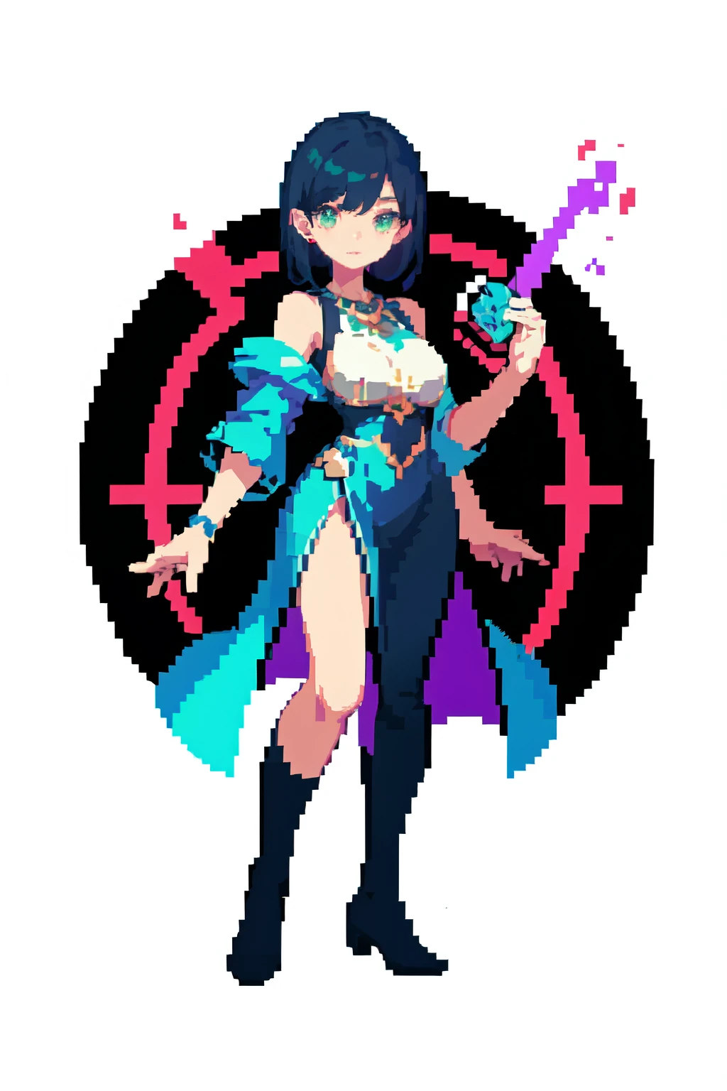 (masterpiece, highest quality, highest quality), pixel,pixel art,One girl,whole body, 
 
