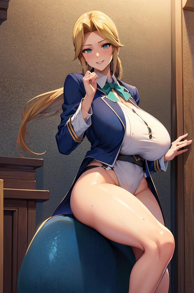 8k(high school girl:1.5),8k(uniform,blazer:1.5),woman,Huge boobs,Huge breasts Huge breasts,とても唇が赤いHuge breastsを強調,Big Ass,Narrow waistLong legs,Green Eyes,
Huge boobs,Huge breasts, Huge breasts,とても唇が赤いHuge breastsを強調,Big Ass,Narrow waist,Long legs,
Greenish blue eyes 8k( A relaxed smile:1.5)Anime-style face, good facial expression, splashing sweat