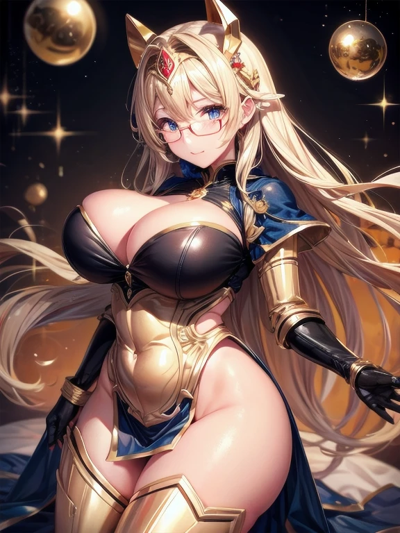 5 8K UHD、A beautiful mechanical figure with gold metallic body and glasses is kneeling.、Gold metallic robot with shiny skin、Camel Toe、Giant tit、Nipple Puffs、Cleavage、Plump、Super big breasts、Super big butt、Bubble butt、Sparkling