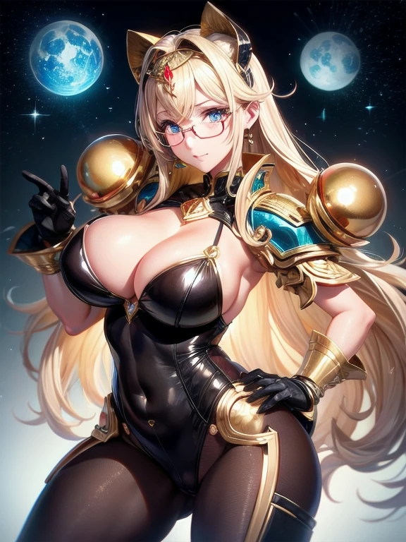 5 8K UHD、A beautiful mechanical figure with gold metallic body and glasses is kneeling.、Gold metallic robot with shiny skin、Camel Toe、Giant tit、Nipple Puffs、Cleavage、Plump、Super big breasts、Super big butt、Bubble butt、Sparkling