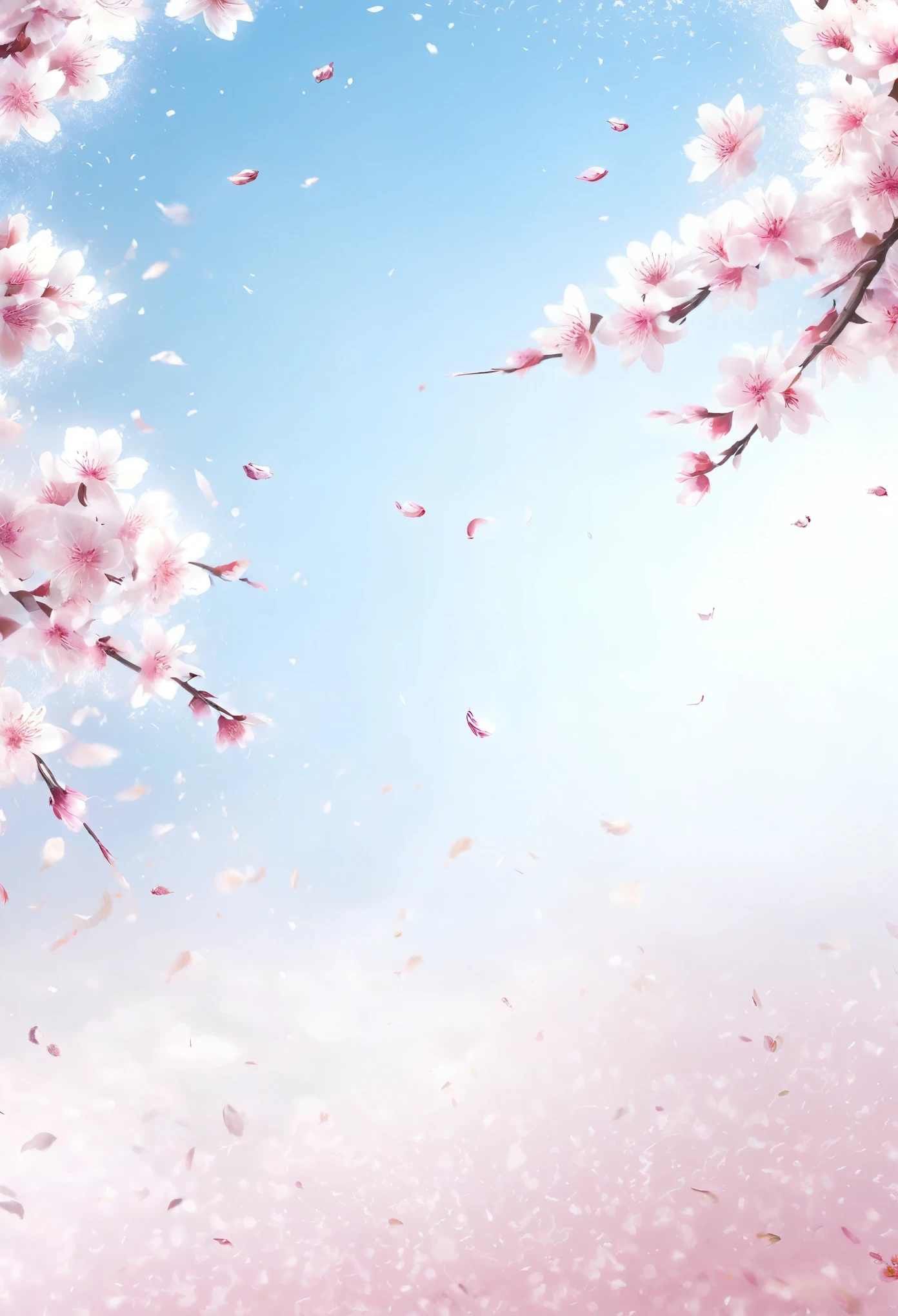 masterpiece, best quality, extremely detailed, hyperrealistic:1.1, photorealistic, fluttering cherry blossoms petal, effect, strong wind