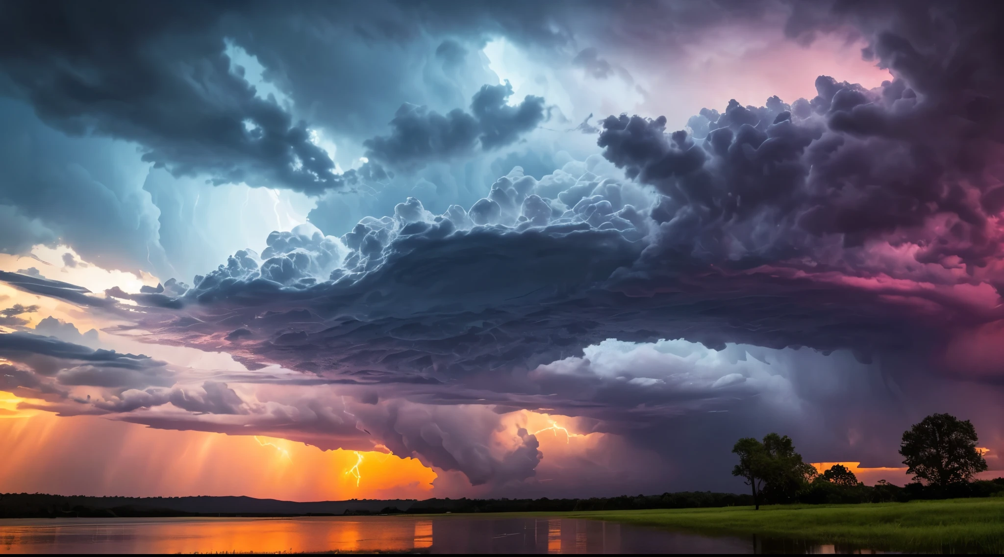 Storm clouds rolling in, Severe lightning strike, or the vivid colors of a stormy sunset can evoke a feeling of awe and enchantment. Contrast between dark and, Cloudy sky,Colorful,Create charming and atmospheric scenes. These moments allow us to feel the raw power of nature and its ability to awe and inspire