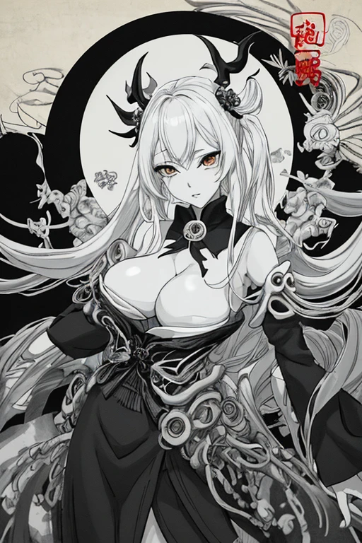 chica anime con gran culo en traje blanco y negro, un dibujo anime de Shitao, pixiv, shin hanga, chica anime seductora, oppai, hermosa chica anime en cuclillas, grueso, biomechanical oppai, , hermosa y seductora mujer anime, [ arte digital 4k ]!!, Proporciones de Oppai