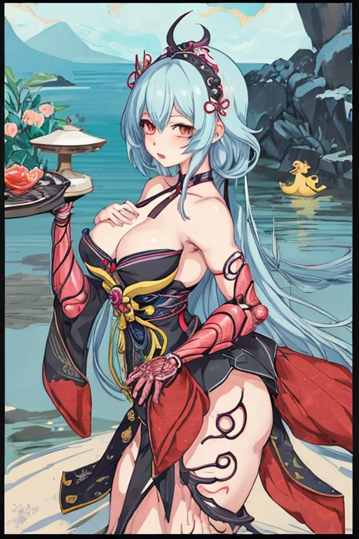 chica anime con gran culo desnuda, un dibujo anime de Shitao, pixiv, shin hanga, chica anime seductora, oppai, hermosa chica anime en cuclillas, grueso, biomechanical oppai, , hermosa y seductora mujer anime, [ arte digital 4k ]!!, Proporciones de Oppai mostrando el culo al espectador 