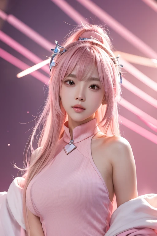 there are many anime characters on a wall with a star, arknights, from arknights, fate grand order, from bravely default ii, crisp clear rpg portrait, chibi, characters from azur lane, kantai collection style, genshin, art of kirokaze pixel, hd artwork, kantai collection arcade, video game genshin impact, granblue fantasy+++++arafed image of a group of asian women posing for a picture, (pink colors), trending at cgstation, pink skin, trending on cgstation, portrait of a pink gang, 1 as february), ulzzang, ((pink)), pink clothes, trending on bbwchan, yanjun chengt, in girls generation, pastel pink skin tone((((Many female dancers)))