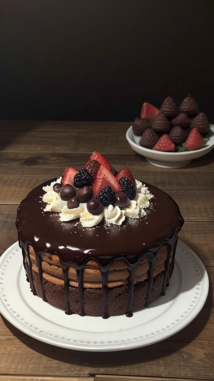 torta de chocolate y frambuesa