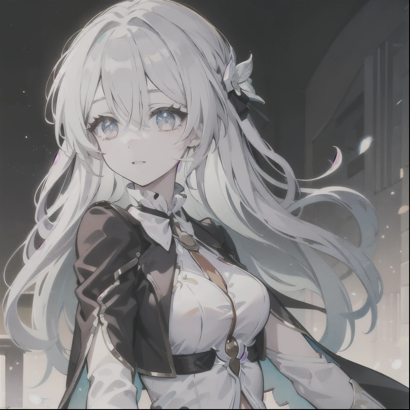 White hair,Clear,woman,
