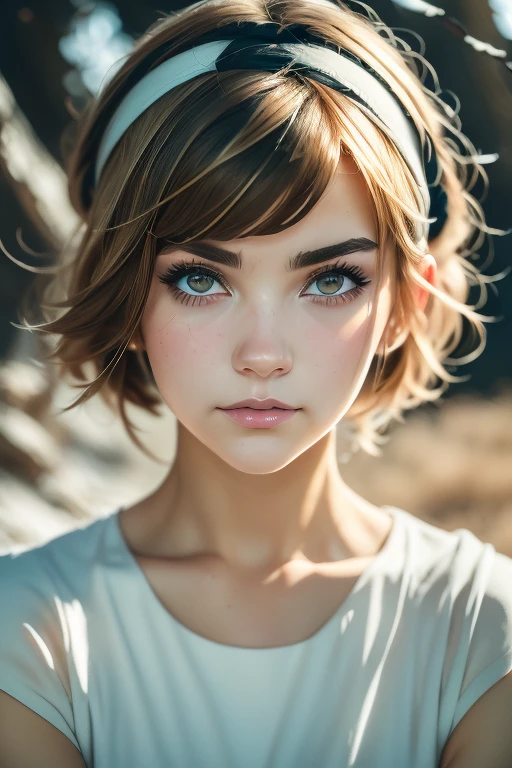 a painting of a girl with a headband and a white top, ilya kuvshinov face, digital art ilya kuvshinov, portrait anime girl, detailed portrait of anime girl, made with anime painter studio, ilya kuvshinov style, ilya kuvshinov landscape, breathtaking ilya kuvshinov, stunning anime face portrait, beautiful anime portrait