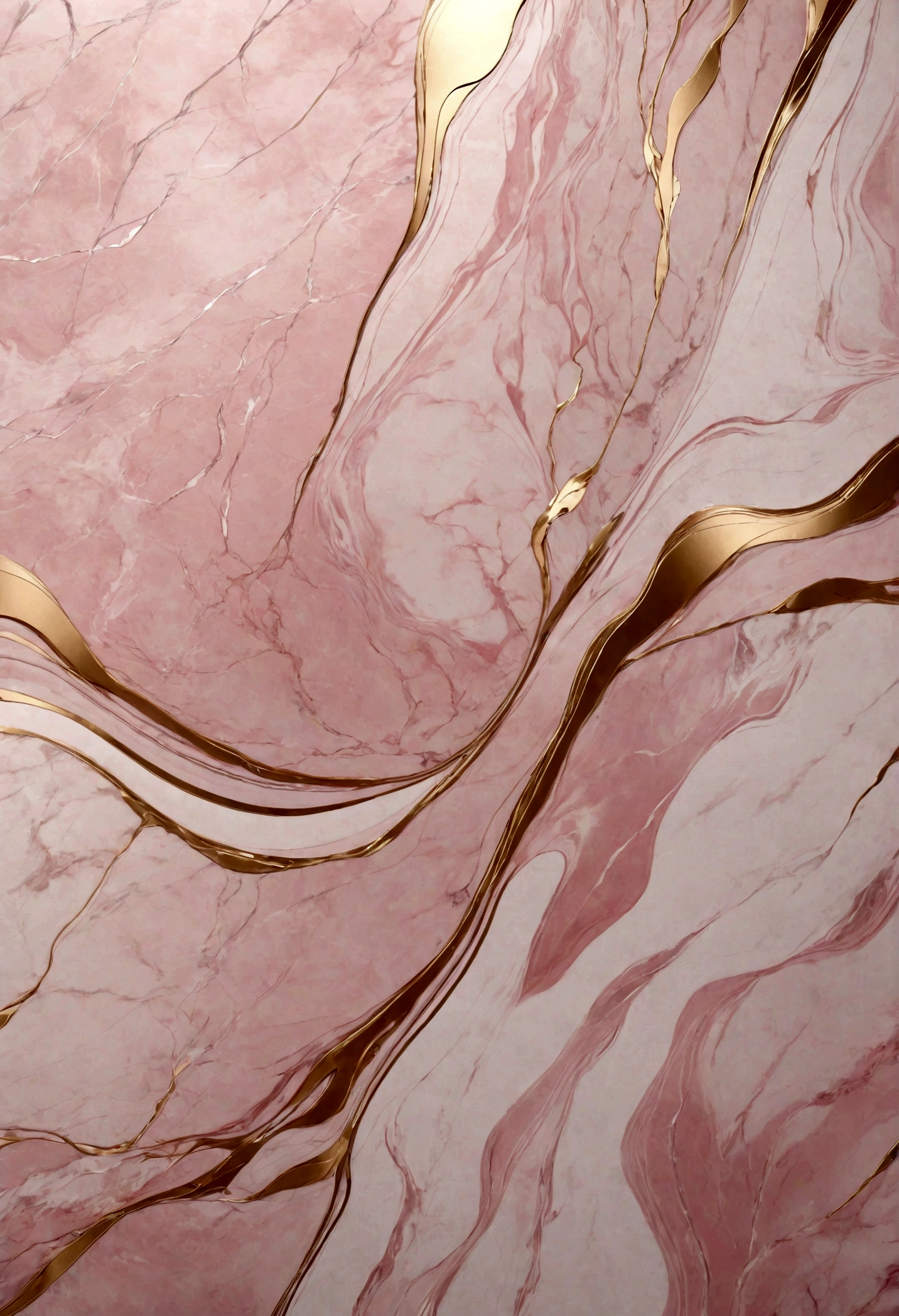 soft pink abstract marble texture with gold highlights