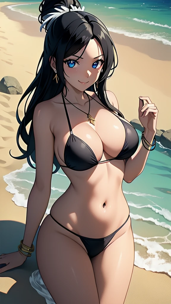 {{game cg}}, {{vector trace}}, {{{{nsfw}}}}, {{slingshot micro-bikini underwear}}, covered nipples, navel, cameltoe, smile, teenage, black hair, long hair, straight hair, medium breasts, indoor, front view, facing the front, looking at viewer, from outside, cowboy shot, solo focus, perfect anatomy, intricate, (highly detailed),white swimwear、teats、Wet and see-through skin、The fabric digs into your crotch、huge tit、Beautiful skin expression、a beauty girl、((sexy)), (ero), illustration,shame、dye one's cheeks red、（Open your mouth wide）（Drooling from the mouth）、ahe face、Water dripping from the crotch、（（（Sit with your crotch open）））、perspiring、skin is wet、steam、sand beach、（many people around）