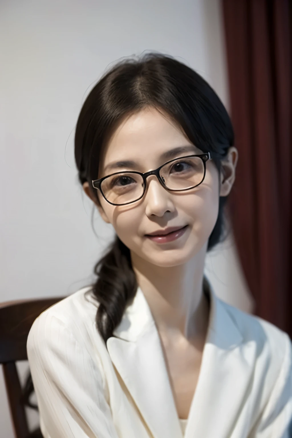 highest quality、masterpiece、High sensitivity、High resolution、50Mature woman of age、Skinny body、Glasses、