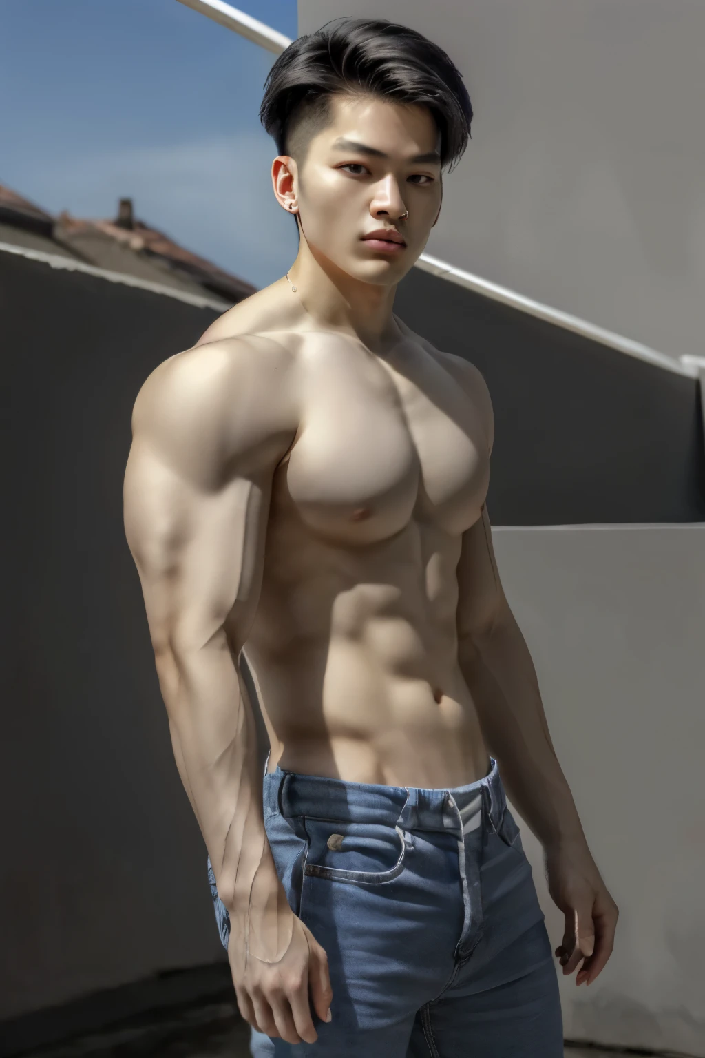 edward candra, face, portrait,muscular, (absurdres, highres, ultra detailed),((masterpiece)), ((best quality:1.1)), High Resolution, 8k,1boy, best quality, masterpiece, (photorealistic:1.4), 8k raw photo, 4k, high quality, masterpiece, best quality, highres, dynamic poses, realistic, detailed skin, mature male, high contrast, OverallDetail