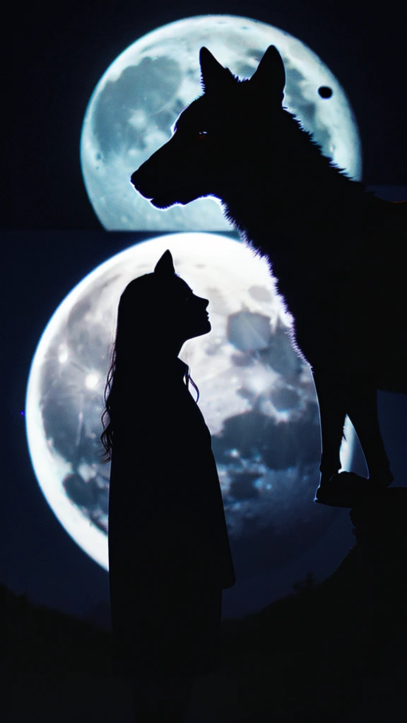 moon background、Wolf