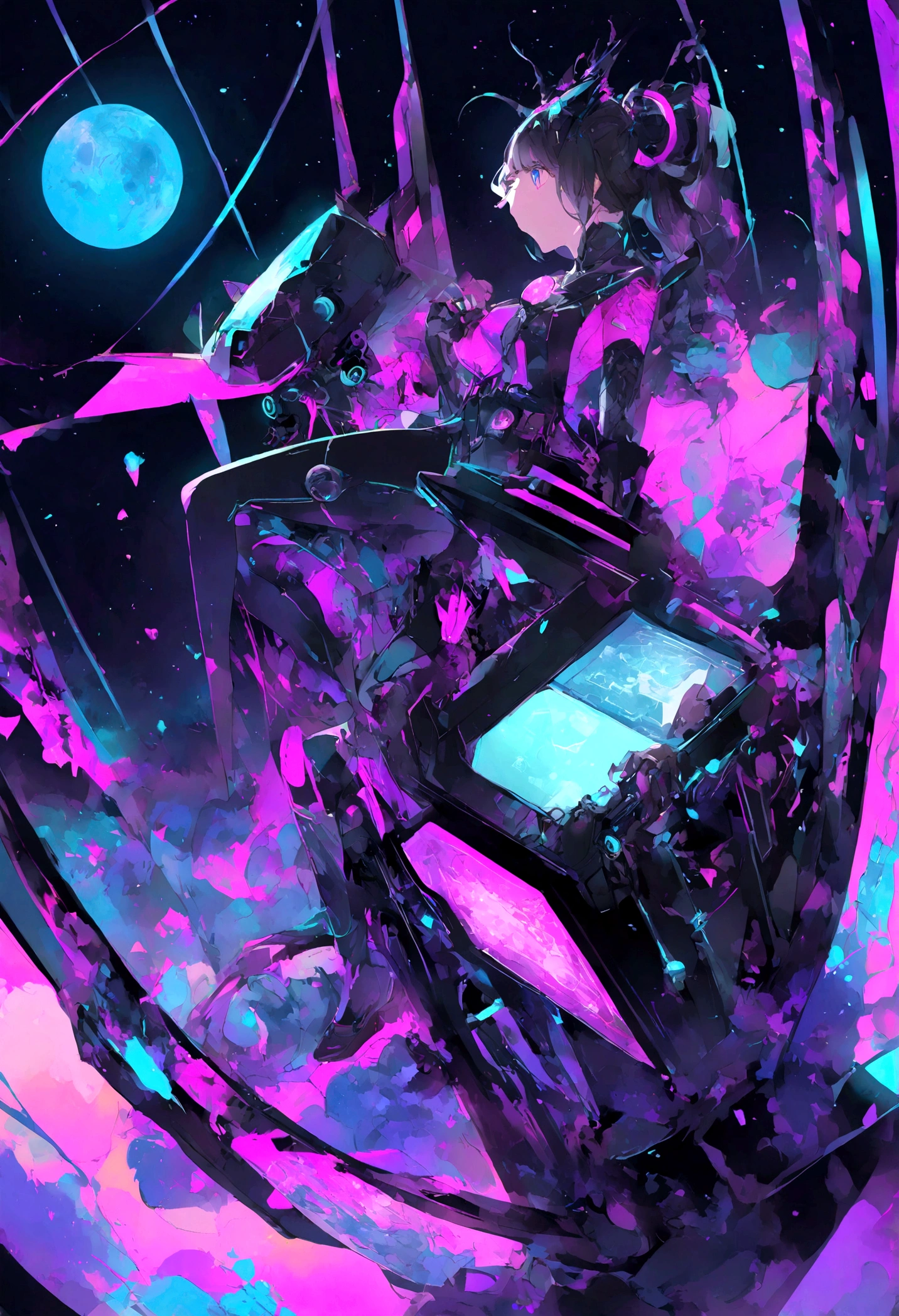 Neon Drive Night Cafe