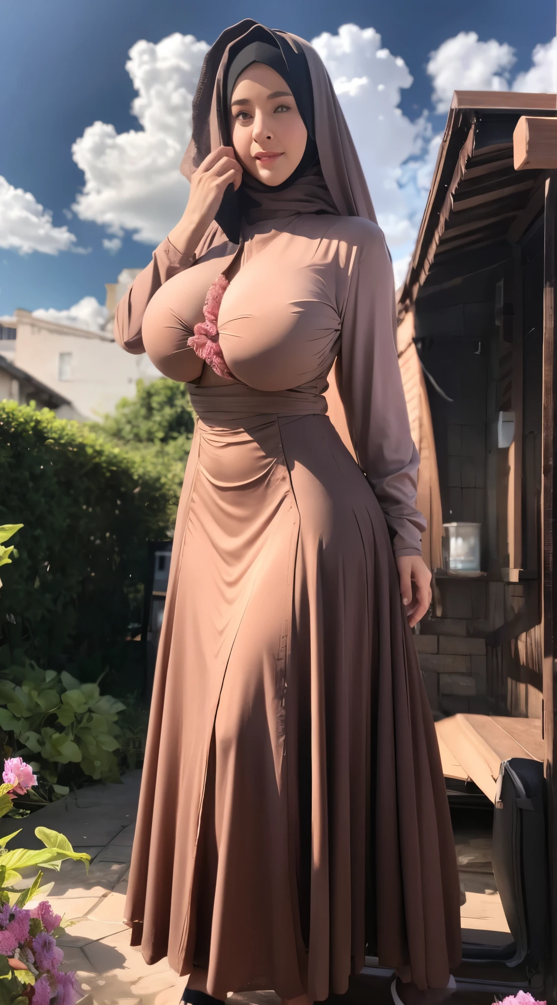 Hijab big breast realistic