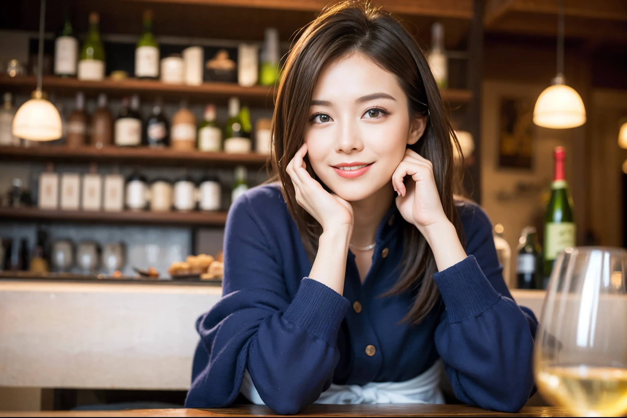 ((highest quality、8k、masterpiece:1.3))、Ray Dan looklike beauty、1 male1 female、Couple、lover.Spouse、half、The body is slim、((Bob Hale、Straight hair:1.2)), (Realistic, Intricate details:1.2), Wine glass on the table、Shine light on your face、 Amazing view of the sunset sky and clouds、Amazing mountain views、A bright smile、The wonderfulness of smile、Bright image、The beauty of wine, Beautiful Face, blue eyes, The light shines on your face, Blushing, short hair,Bright Face、 (Age 42), 39years old, red wine 、Appetizers、Italian food、Wine bottle、Champagne、sparkling wine、Two beauties、Brown Hair、Shortcuts、Long sleeve shirt、dress、Pretty Woman 1, (Slim face), (The body is slim), (Brown Hair), (Shortcuts), cheeks turn a little red,Attractive beauty、restaurant, In a prominent place (From the waist up) Nova Frog Style, actress, model, Upper Body, White wine, slim, wine glass, A wine glass placed in the center, smile, (smile: 1.15), Beautiful fine grain, Depth f/2,saturation, High Contrast, Strong light and shadow,Moist Body:1.5、3D texture、Delicate eyes、Brown Hair、The hair is very shiny、