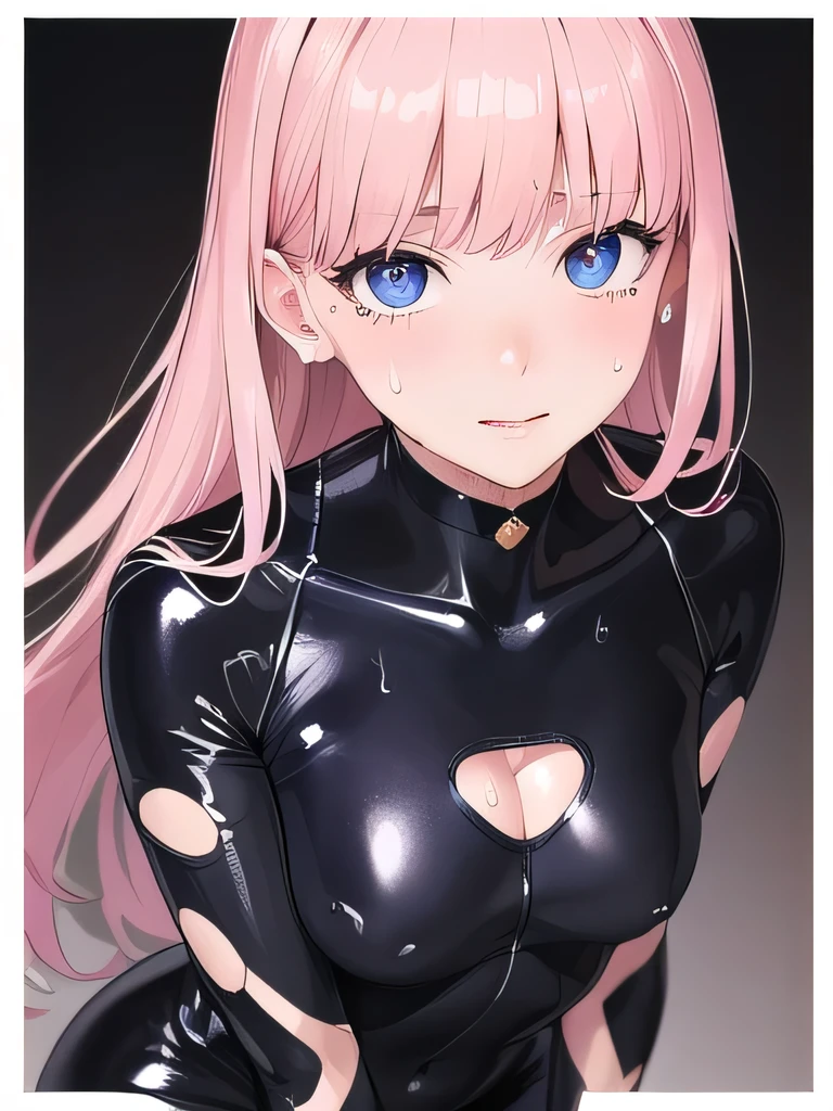 (8k, 最high quality, masterpiece:1,2), (Realistic, Photorealistic:1.37), Super detailed, One Girl,), (Very detailedな), (Beautiful and detailed eyes), (最high quality), (Very detailed ), (masterpiece), (Detailed face),20-year-old, ,1 girl, ((Pink Hair,Long Hair)), Medium chest, Dressed, Perfect lighting, break, (Mysterious bodysuit:1.5), (dark queen:1.3), (Shiny Black:1.3), (Burgundy Tears:1.2), (High neck:1.2), (Cut-out sleeves:1.1), (Gold border:1.2), (High leg cut out:1.3), (Shiny Leather:1.2), (Gold ankle chain:1.2), (strap heels:1.2), (gold choker:1.1), (Statement Bangles:1.1), brake, (high quality:1.5), (Upper body and knees:1.2), (pink Long Hair:1.2), (Mysterious look:1.2), (Charming smile:1.1), (Look forward:1.1), (Seductive pose:1.3), (Dark Background:1.2), (Royal Blue:1.1), (Shades of purple:1.1), (Low light:1.2), (Contrasting Shadows:1.2), brake (Sweat:1.5), (vapor:1.2), (Girl trembling with sexual climax:1.1), (View Viewer:1.3),