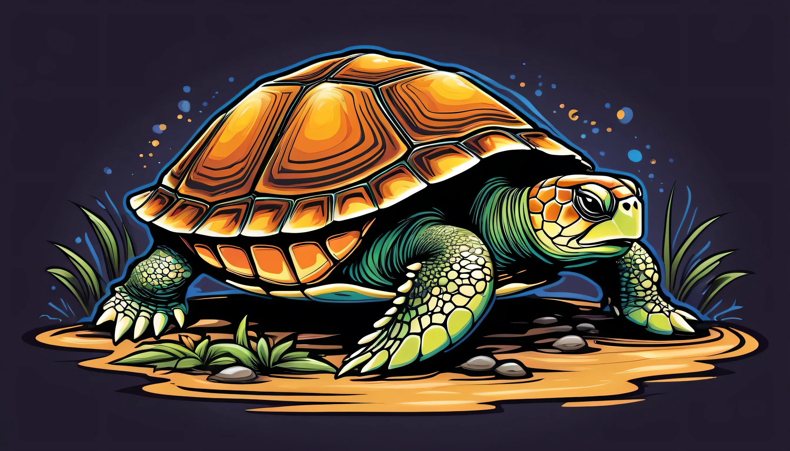 vector illustration of a turtle doing business