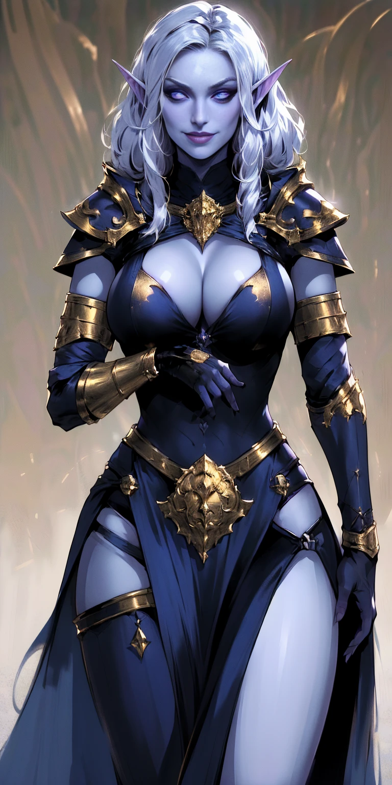 (orgy female harem drow elf hugging each other)(chest covered)(smile) Gray skin, pale golden hair and violet eyes. She prefer's clothing of white and silver with cloaks of deep blue or purple, huge_knockers ((very precise detailed)) ((high res) golden bracers (plain background)