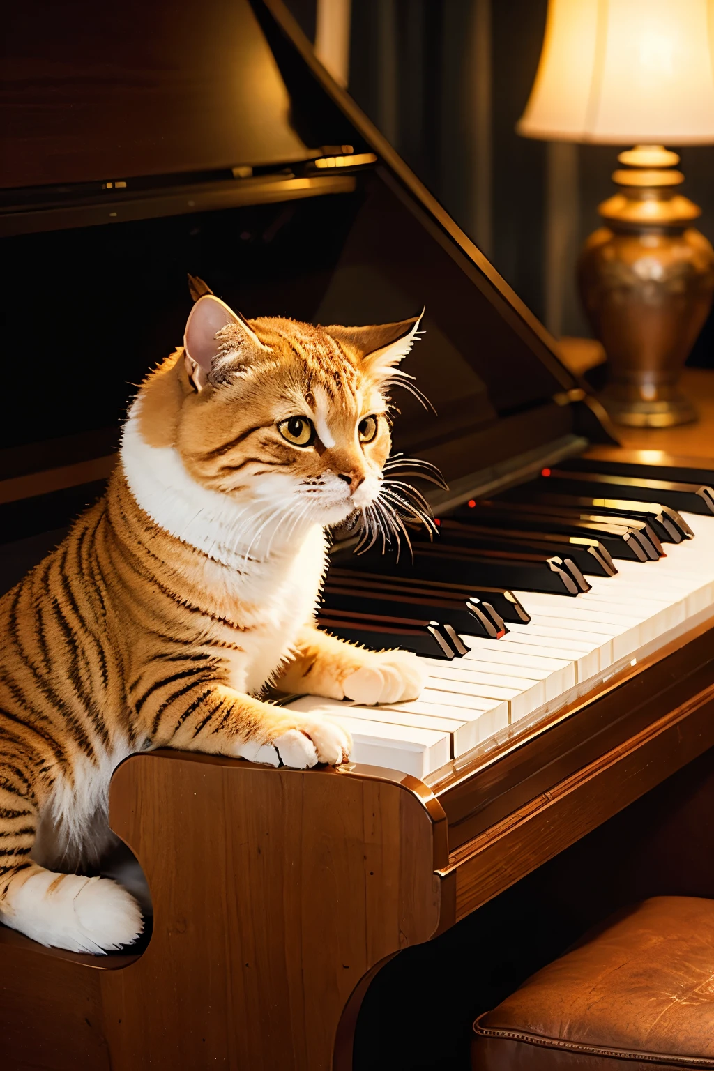 ((highest quality)), ((masterpiece)), (detailed), Note, piano,  kawaii, (pixel art), warm color