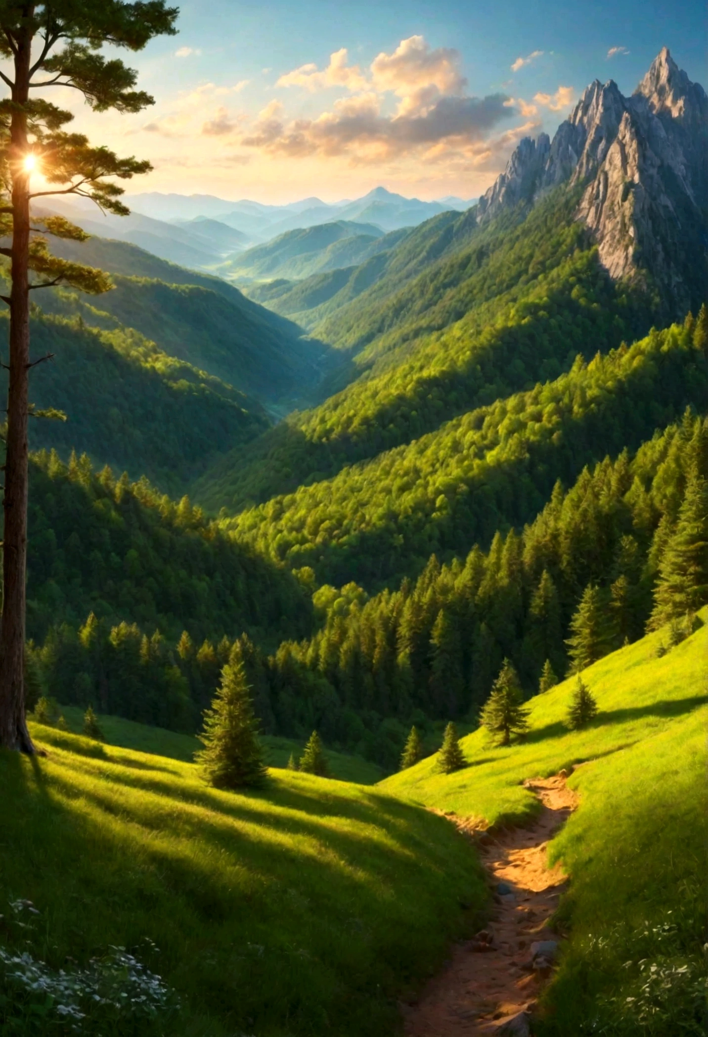 Magnificent views,Forest mountain landscape photography,nature.