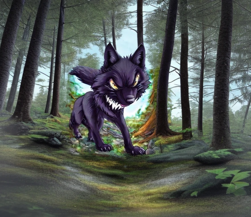 Wolf in the forest