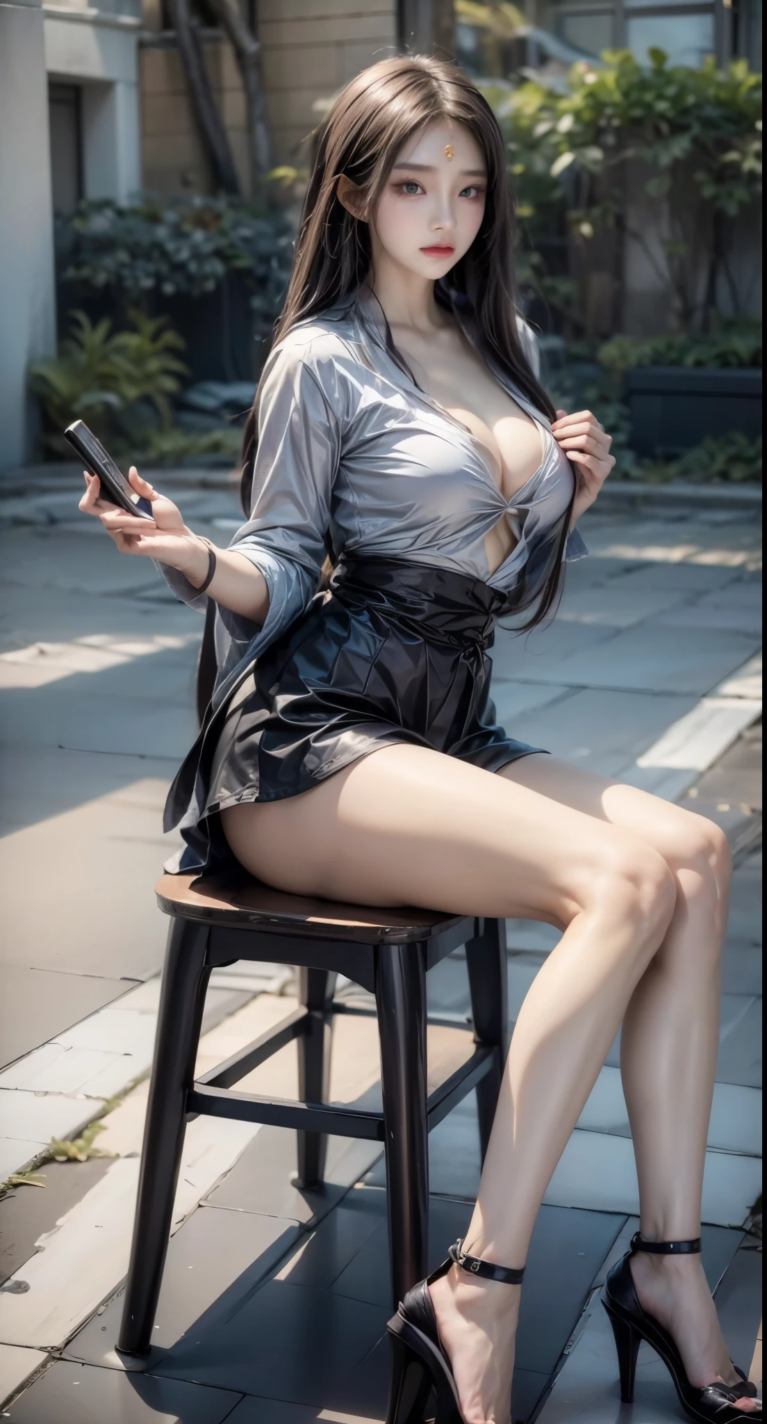 Three Asian women pose in a room for a photo, ulzzang, 3 sisters looking in the mirror, 8K)), popular korean makeup, profile picture, beautiful girl, 8K selfie photo, cute - fine - face, popular korean makeup, Xision Wu, cute girl, korean girl, avatar profile picture, sakimichan, very high quality, super realistic realism, super refinement, high quality, 8k resolution, diverse style, bare shoulders without showing chest,