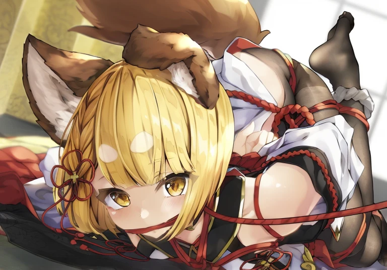 Anime girl lying on the bed with a cat head, detailed Key Anime Art, return, Ayaka Genshin Impact, Shikami, Key Anime Art, Change, From Arknights, splash art anime Change, kushatkrentz women in critical art, Ayaka Game Genshin Impact, From the Azur Lane video game