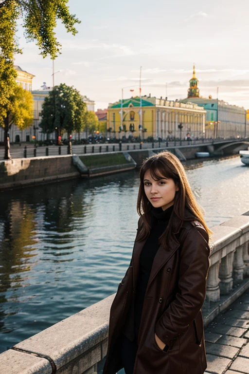 Create an image of the city of St. Petersburg in the form of a person