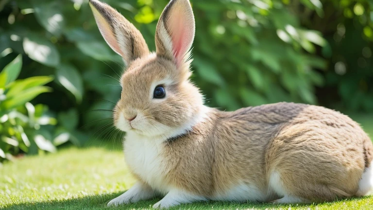 Best Quality, 8K, Masterpiece: 1.3
1 Rabbit, with emphasis on the rabbit's droopy ears: 1.3, (fluffy fur and long whiskers: 1.2), (extra-detail in the eyes: 1.2), ultra-realistic and lifelike, photorealistic, raw photography, 8K wallpaper, flawless, professional lighting, highly detailed, depth of field, ((one adorable rabbit)), ((Living in a lush, green garden)).

Detailed face, beautiful eyes, ((sitting in a peaceful posture on a grassy mound)), floppy ears laying back, furry