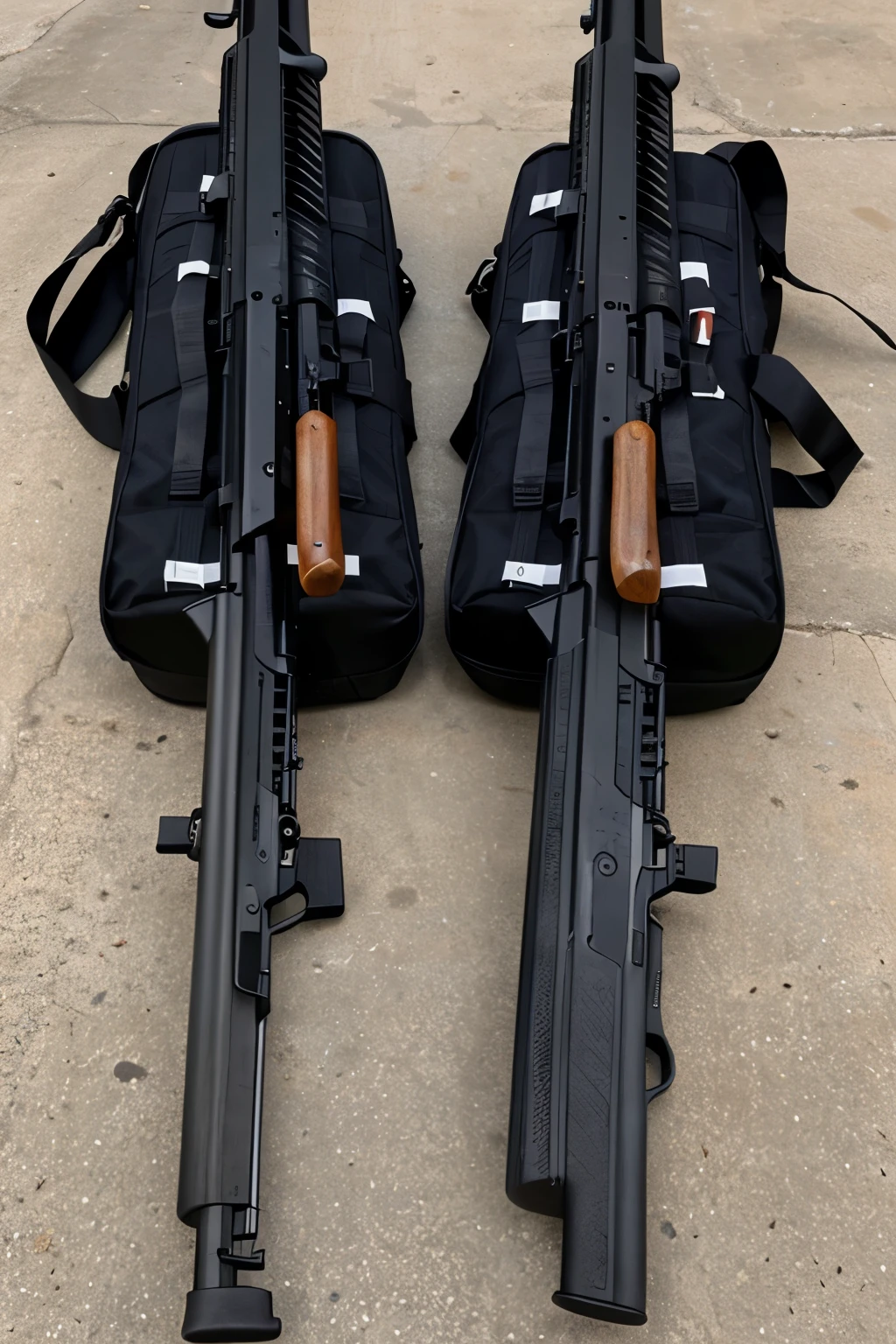 A ak-47 that has a style of a double barrel shotgun