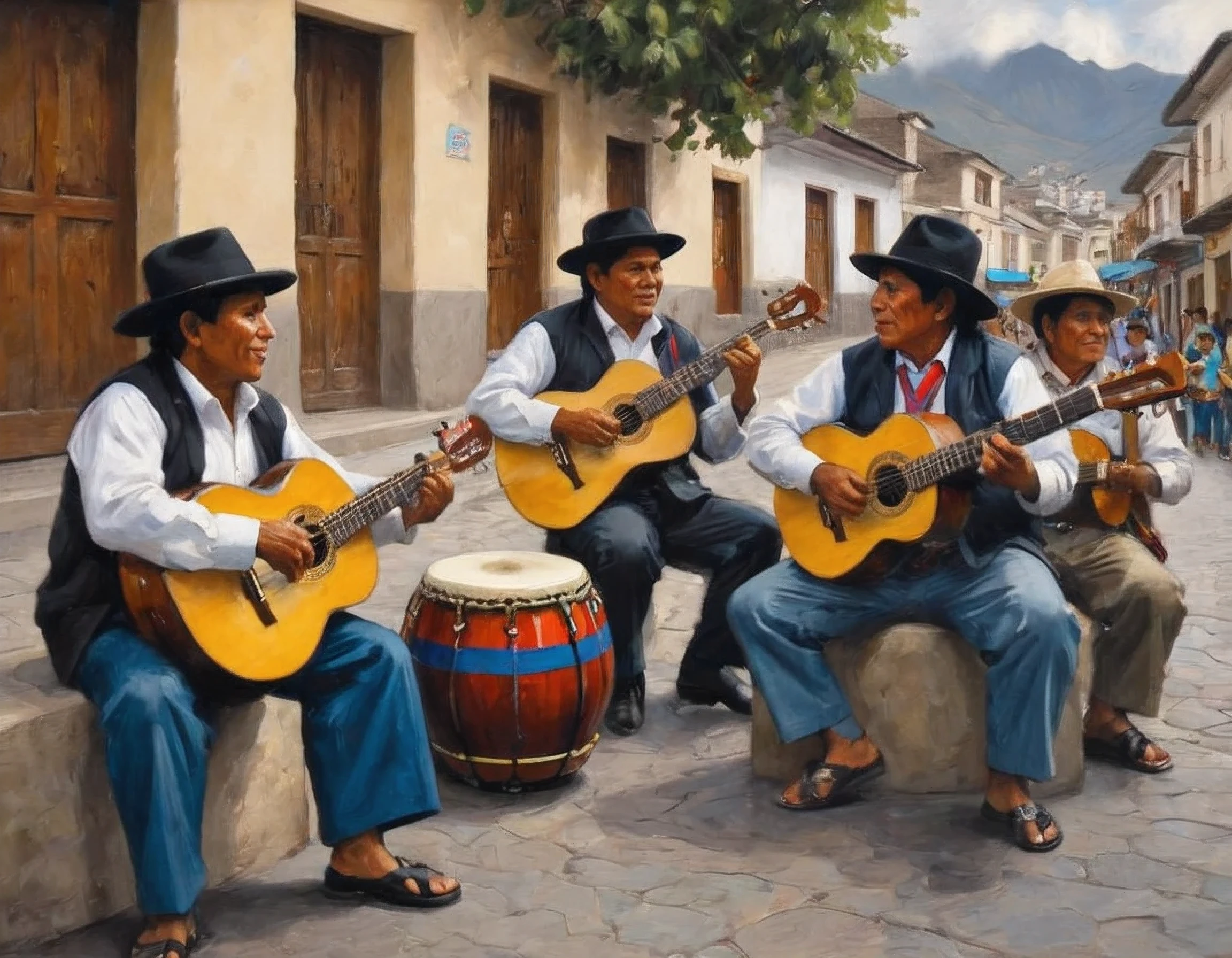 Guitarist, Folklore, Peruvian street bands,