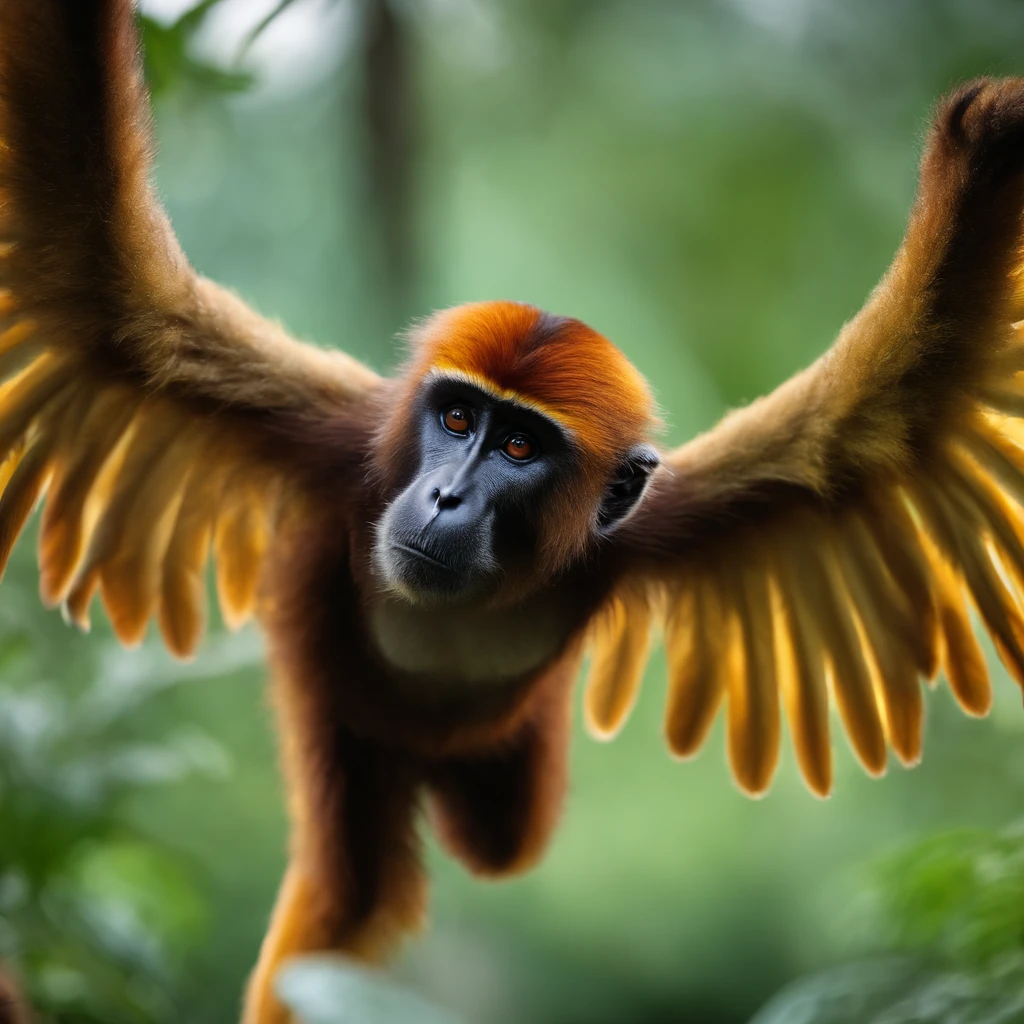 Monkey with large wings