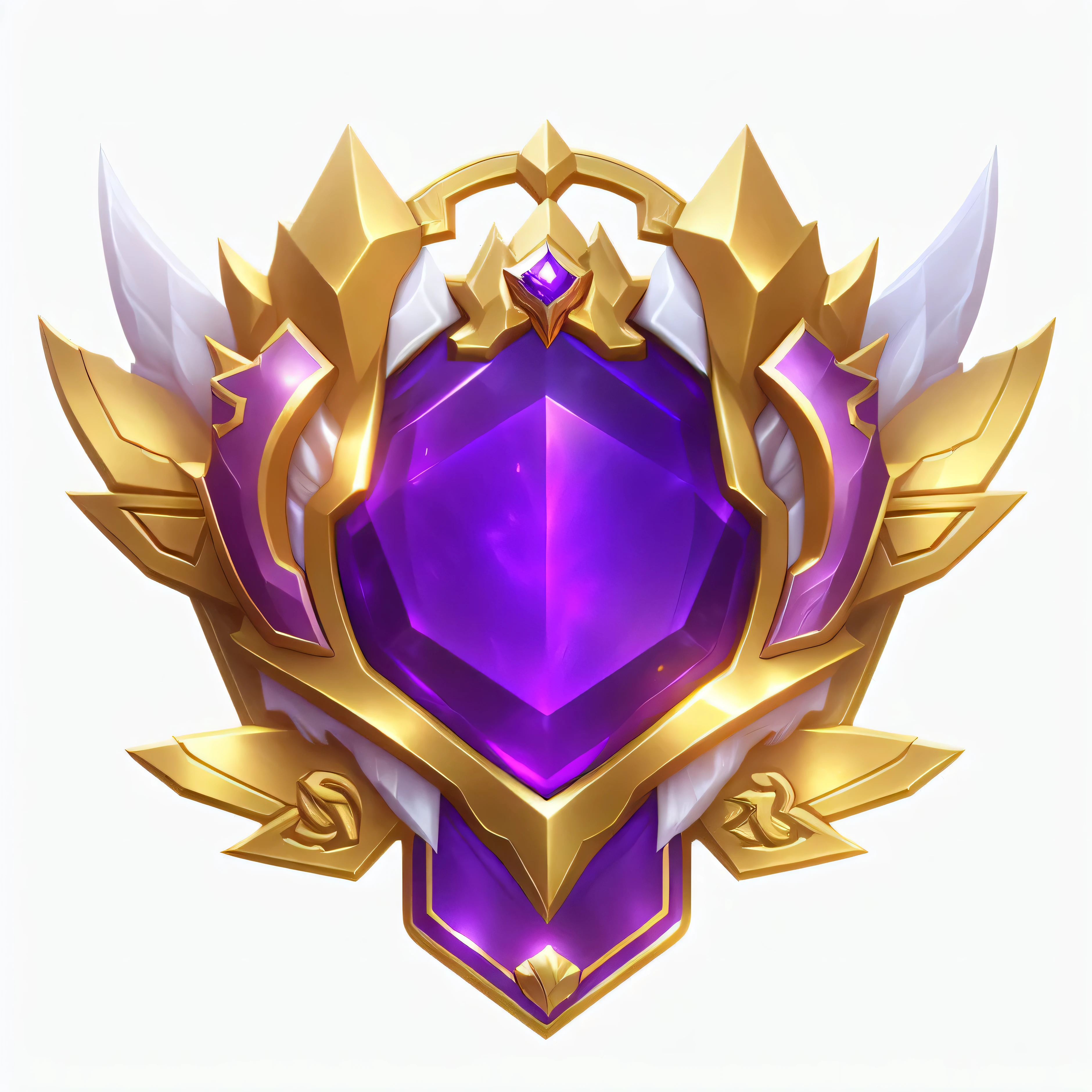 Closeup of purple and gold badges on black background, League of Legends champions, League of Legends style, League of Legends style, luxury liquid, Official splash art, League of Legends, Wisdom Badge, League of Legends style, bronze skin, Heart Stone original art style, from League of Legends, platinum skin, League of Legends splash screen, master'space