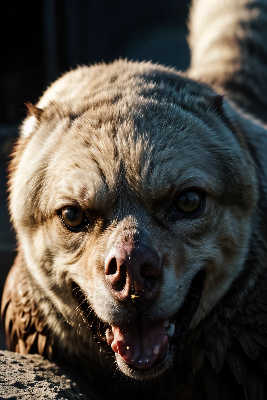 American eagle，close up，Nuclear Pollution，prey，Low profile，Camera shooting
