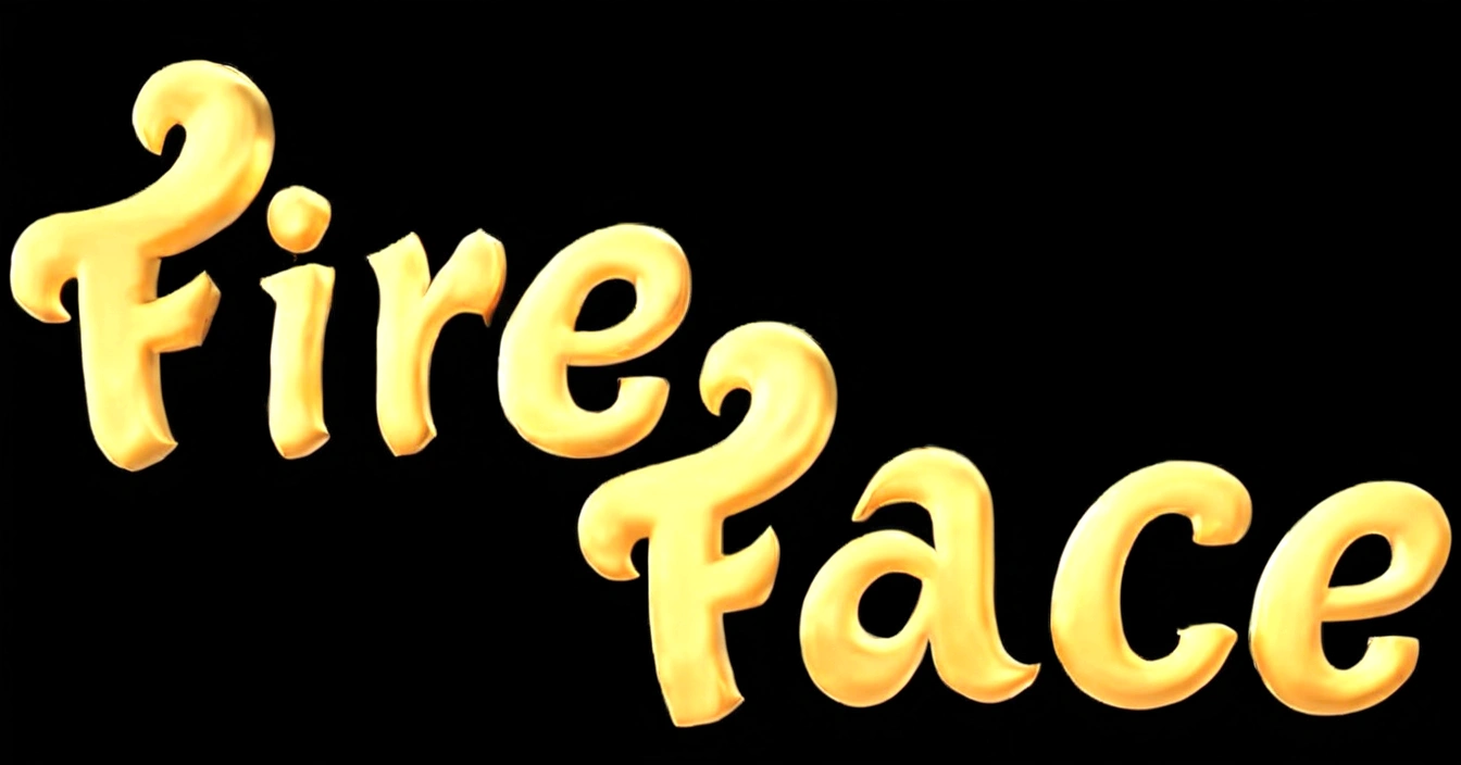 Gold font,fire face,3D,Strong texture,metallic feel,Golden,3D,HD,8K