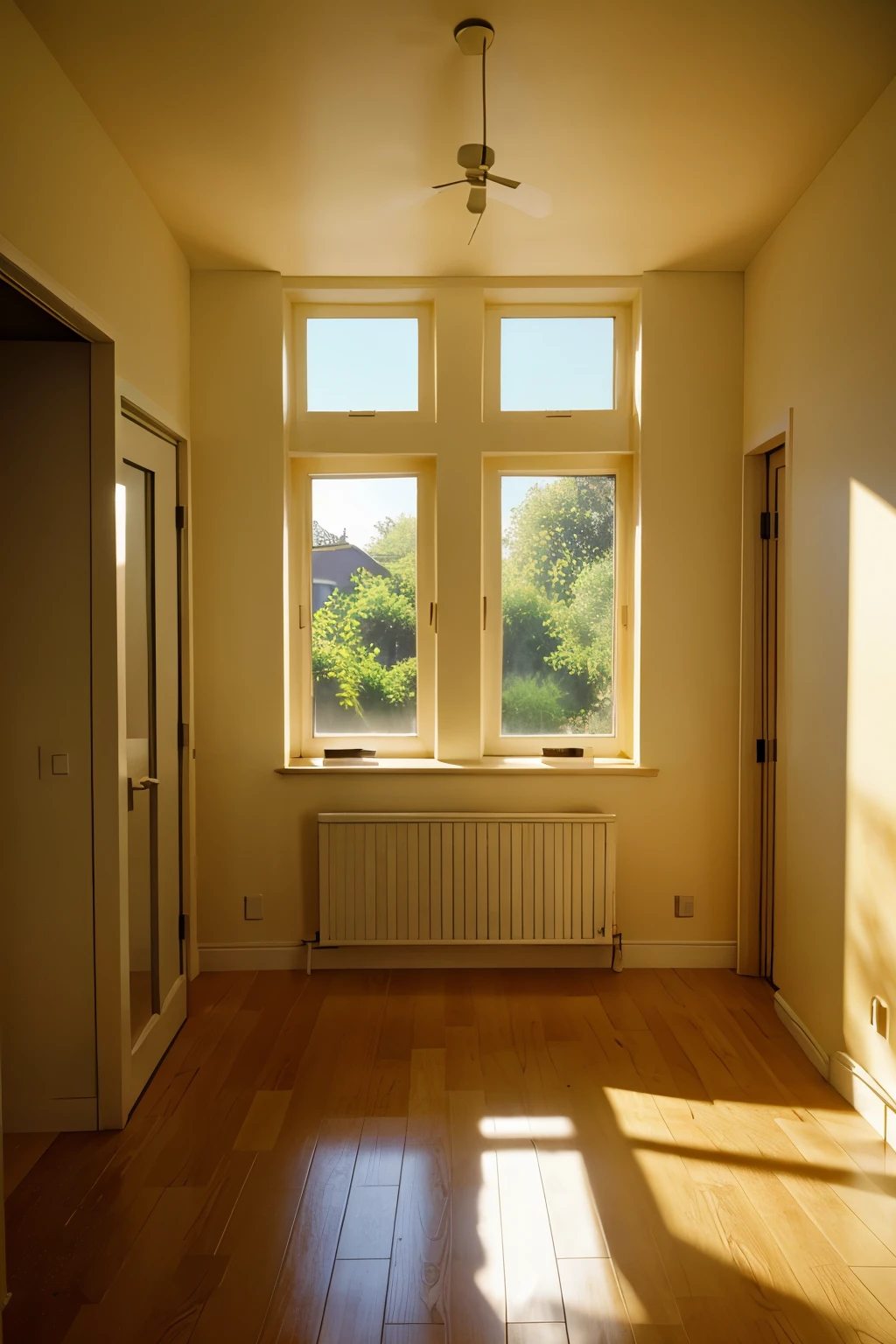 90's house with sunlight coming into the room from the window