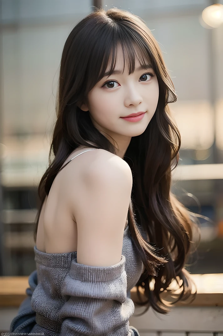 (8k, RAW Photos, highest quality、masterpiece:1.2), (Realistic、Realistic:1.37), Super detailed, High resolution, 1 girl, View your viewers, Beautifully detailed face、Laughter、narrow, (Slim waist) :1.3)、Beautiful and detailed skin、Skin Texture、Floating Hair、Professional Lighting、Human whole body、Long Hair、
