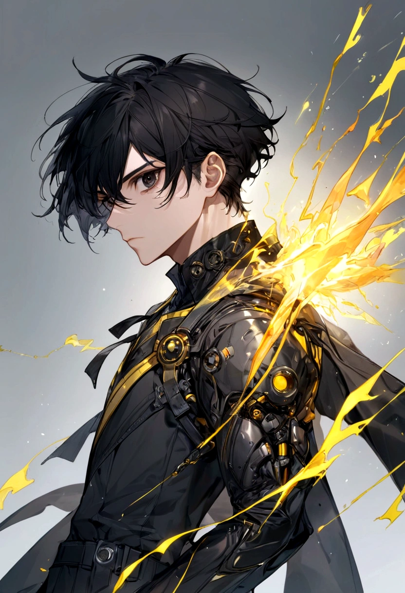 Male, Black Hair, Black Eyes, Element Electric