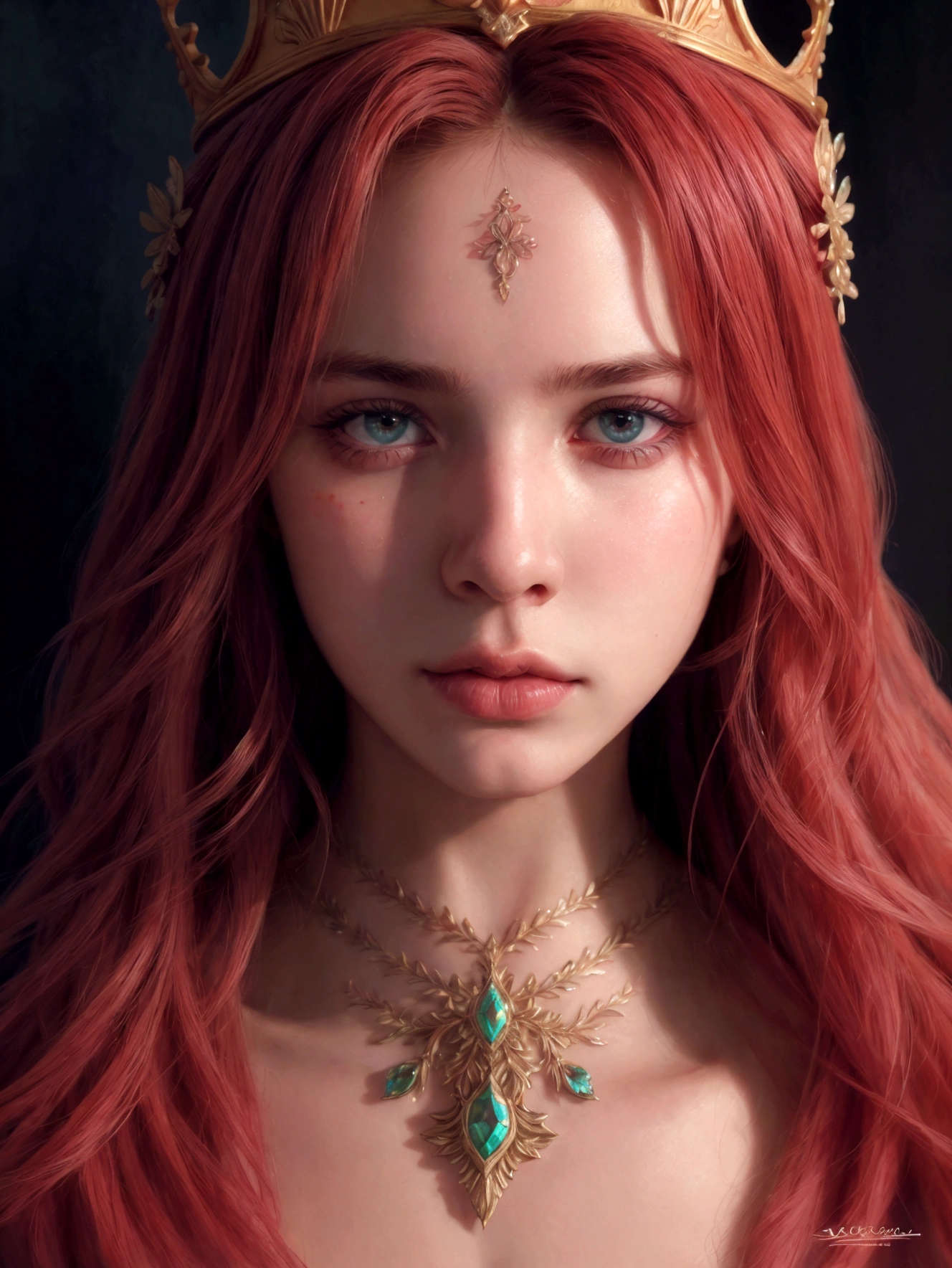 forte princesa guerreira, centrado, chave visual, intricado, altamente detalhado, breathtaking beauty, lineart preciso, vibrante, comprehensive cinematic, corpo nu,Carne Griffiths, Conrado Roset, (o retrato mais lindo do mundo:1.5)