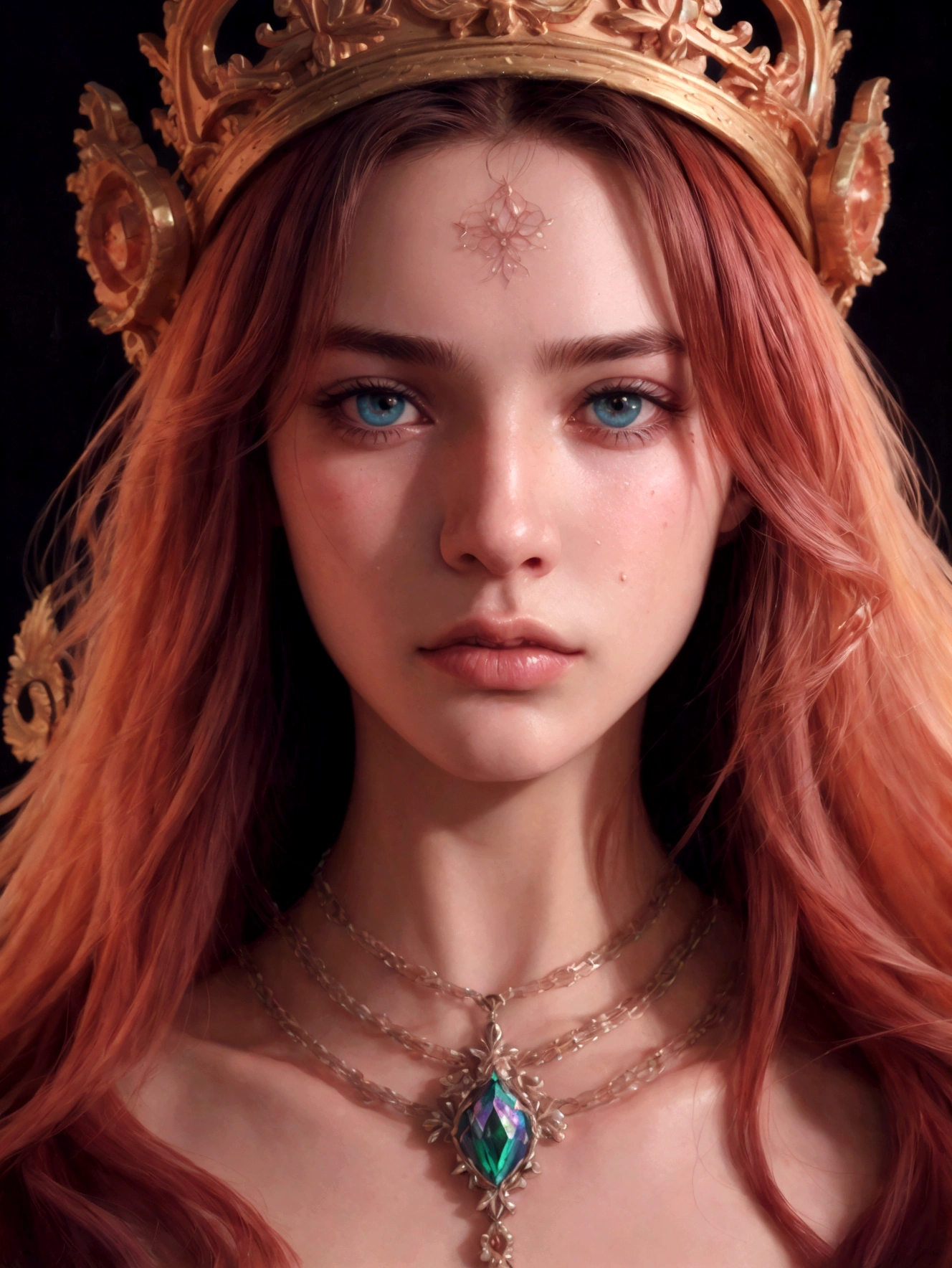 forte princesa guerreira, centrado, chave visual, intricado, altamente detalhado, breathtaking beauty, lineart preciso, vibrante, comprehensive cinematic, corpo nu,Carne Griffiths, Conrado Roset, (o retrato mais lindo do mundo:1.5)
